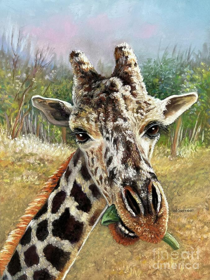Content Giraffe Pastel by Wendy Koehrsen