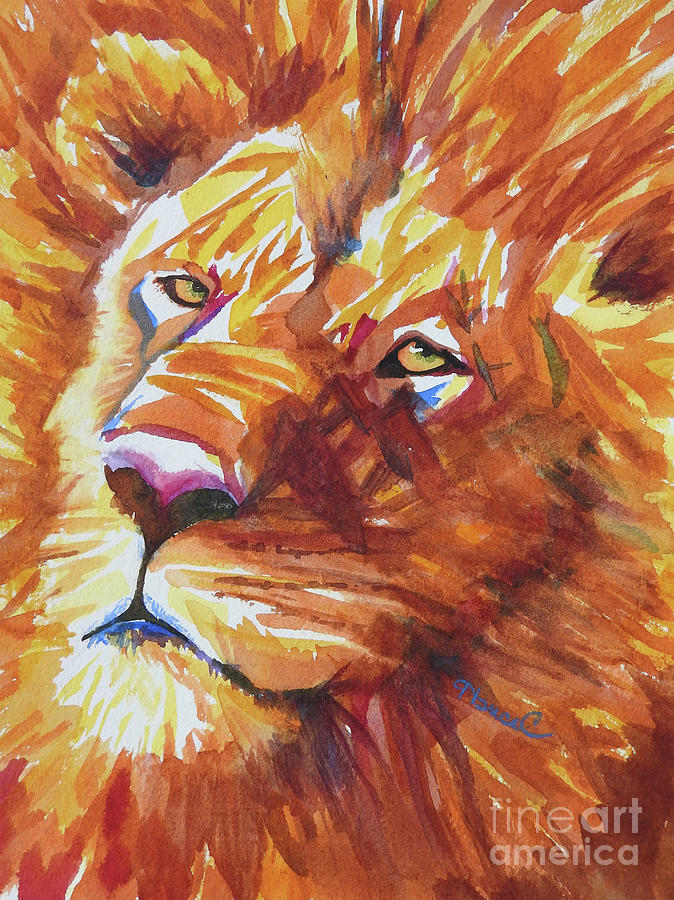 Contented King Painting by Nancy Charbeneau