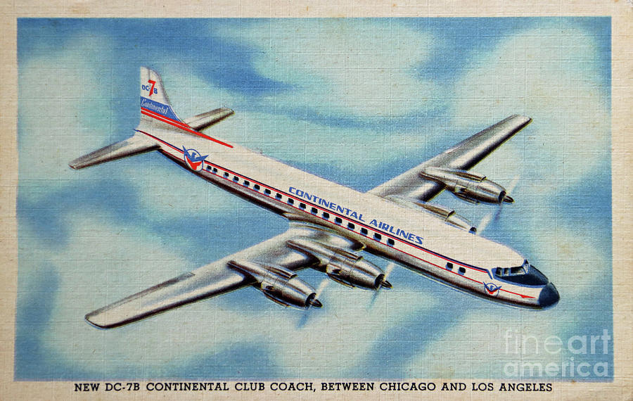 Continental Airlines DC-7B Photograph by Bob Hislop