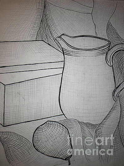 Contour Still Life Drawing by Nicole Robles