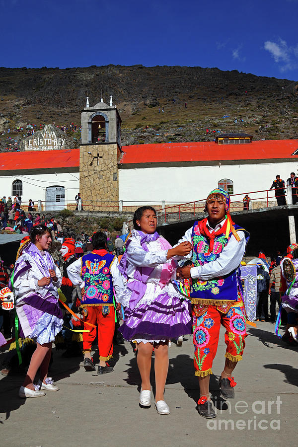Contradanza dancers at the Qoyllur Riti festival Peru Photograph by James Brunker
