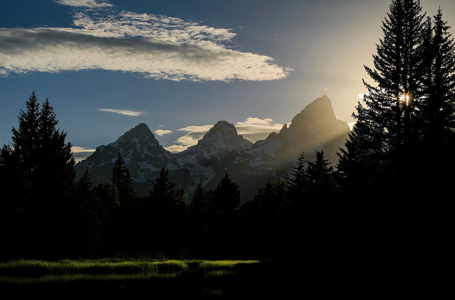 Contrasting Morning Light In The Tetons Photograph by Dan Sproul