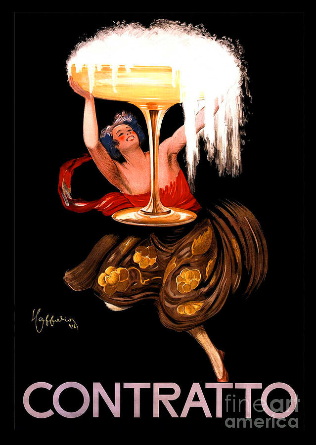 Contratto Advertising Poster Painting by Leonetto Cappiello