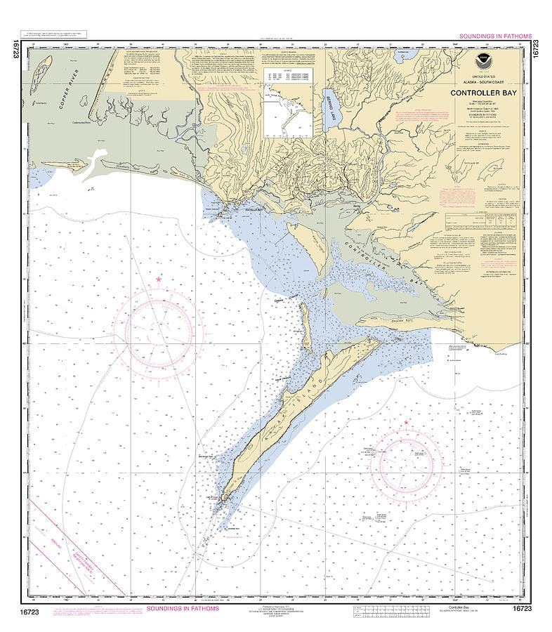 Controller Bay Alaska, Noaa Chart 16723 Digital Art by Nautical ...