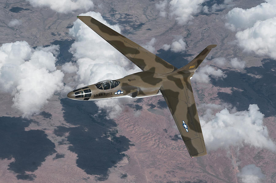 Convair XB-53 Forward Swept Wing Bomber Digital Art by Erik Simonsen