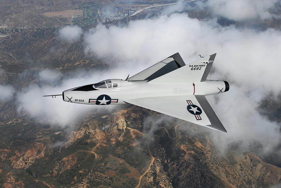 Convair XF-92A Experimental Aircraft Digital Art by Erik Simonsen
