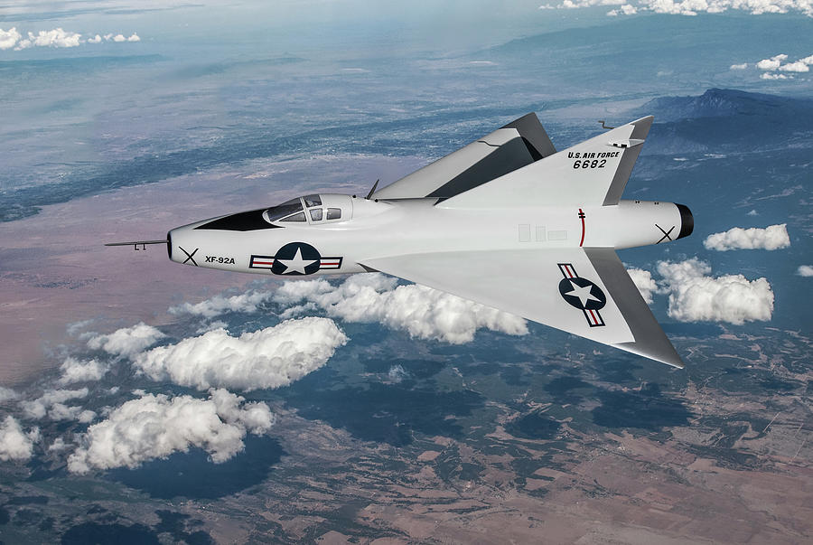 Convair XF-92A on a Test Flight Digital Art by Erik Simonsen
