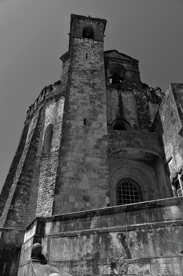Convent of Christ building in Tomar. Monochrome Photograph by Angelo DeVal