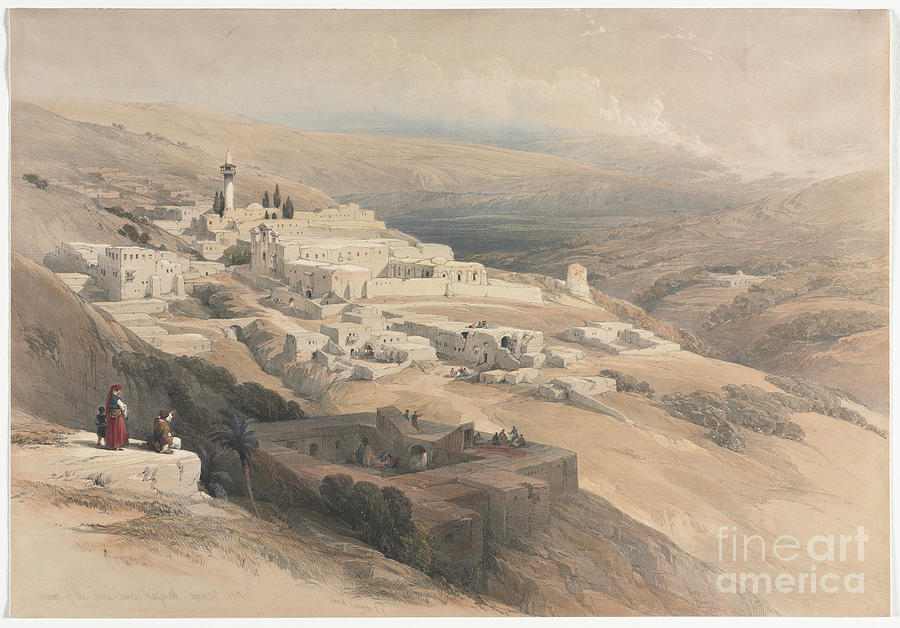 Convent of the Terra-Santa, Nazareth q1 Painting by Historic illustrations