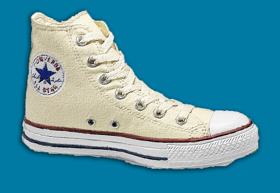 Converse All Star Shoe Sneaker Painting by Tony Rubino