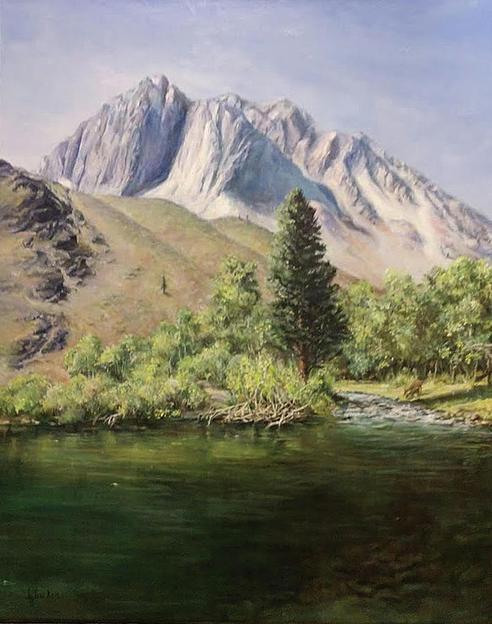 Convict Lake, CA Painting by Donna Tucker