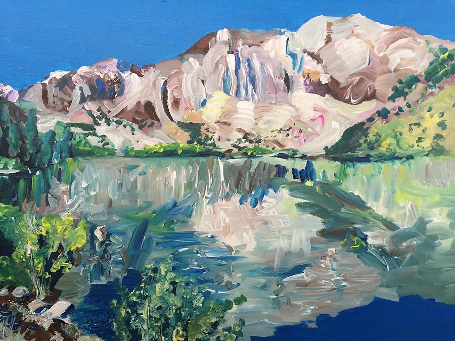 Convict Lake In Mono County CA Painting by Danielle Rosaria