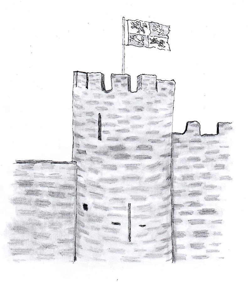 Conway Castle Drawing by Deborah Pain - Fine Art America