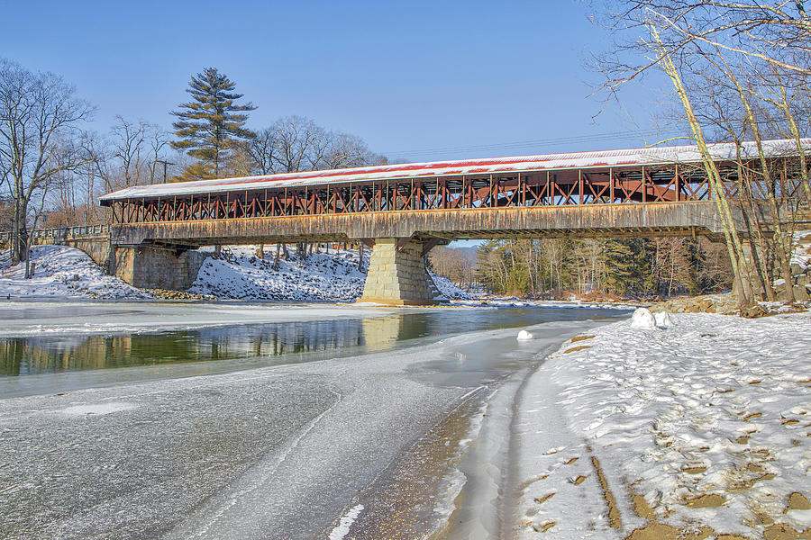 Conway New Hampshire Sacco River Covered Bridge  Photograph by Juergen Roth