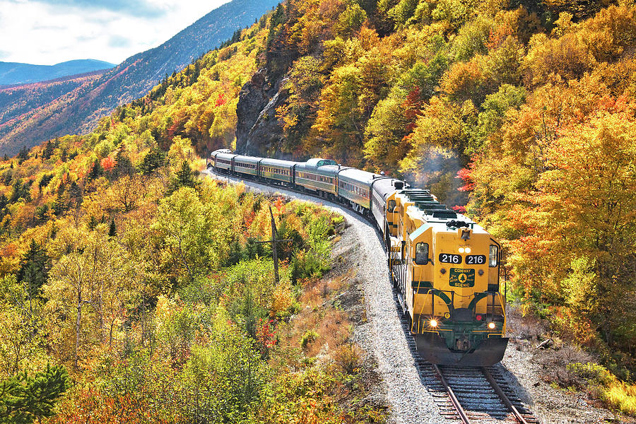 Conway Scenic Railway Fall Colors Photograph by Eric Gendron