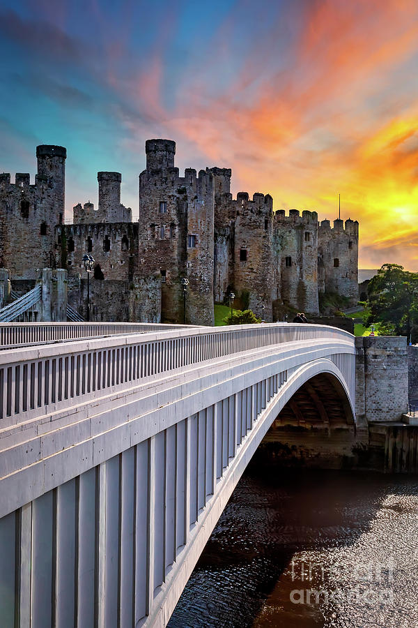 Castle Photograph - Conwy Castle Sunset Wales by Adrian Evans
