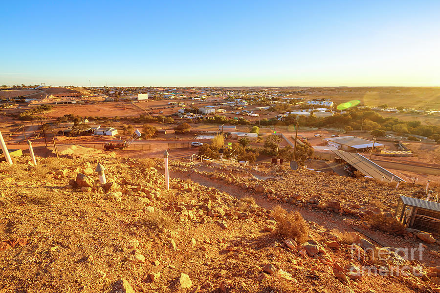 Coober Pedy aerial view Photograph by Benny Marty