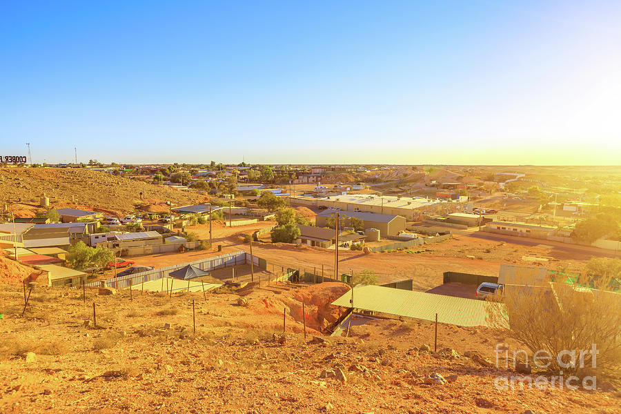 Coober Pedy mining town lookout Photograph by Benny Marty