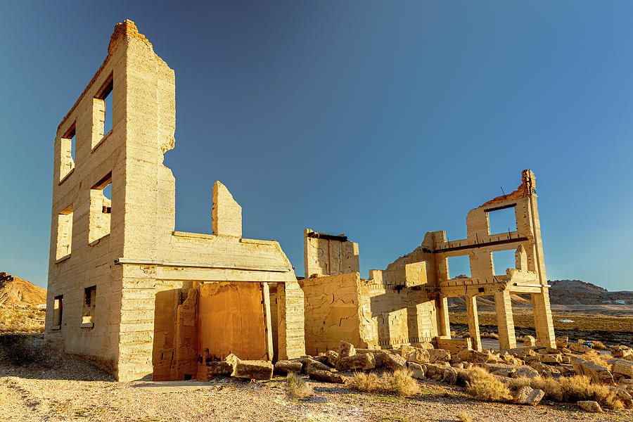 Cook Bank Building - Rhyolite Nevada Photograph by Mike Lee