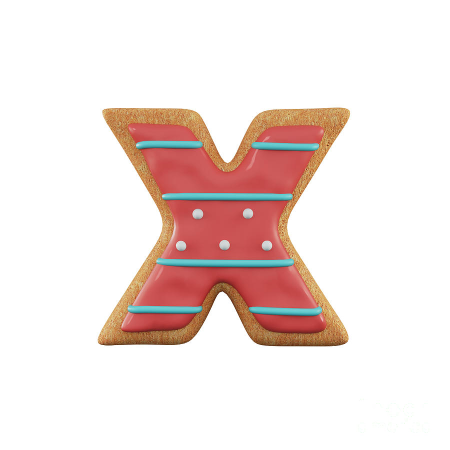 Cookie Alphabet Letter X Photograph By Elisabeth Lucas - Pixels