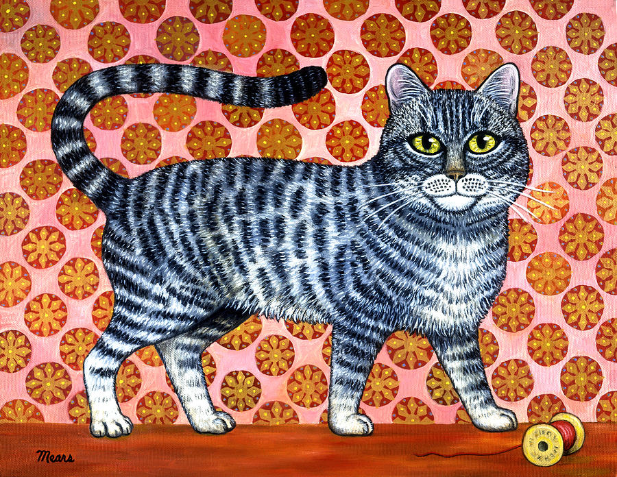 Cat Painting - Cookie Cat by Linda Mears