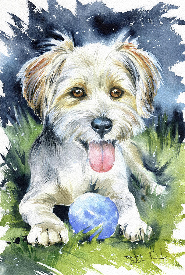 Cookie Dog Painting Painting by Dora Hathazi Mendes