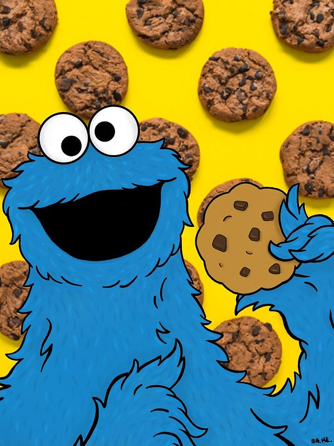 Cookie Monster Digital Art by Samantha Messeck - Fine Art America