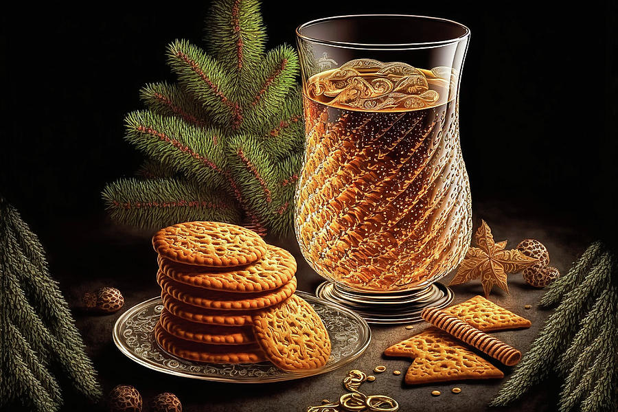Cookies and an Adult Beverage Digital Art by Billy Bateman