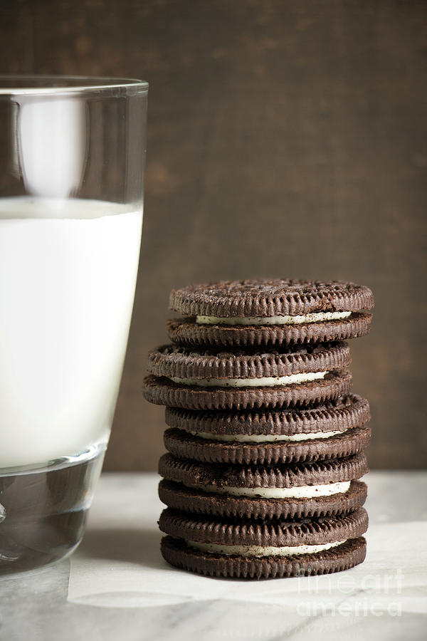 Chocolate Photograph - Cookies and Milk by Robert Anastasi