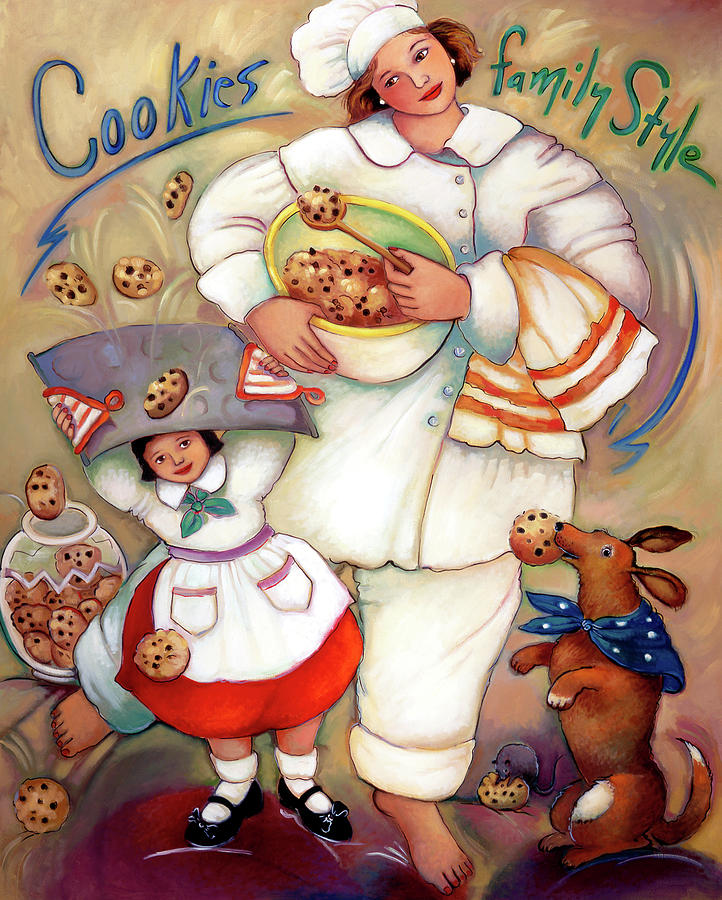 Cookies Family Style Painting by Linda Carter Holman