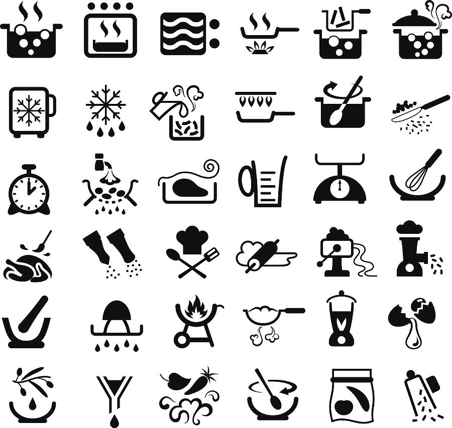 Cooking Symbols Drawing by Vreemous