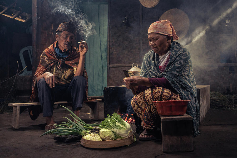 Cooking with company Photograph by Anges Van der Logt