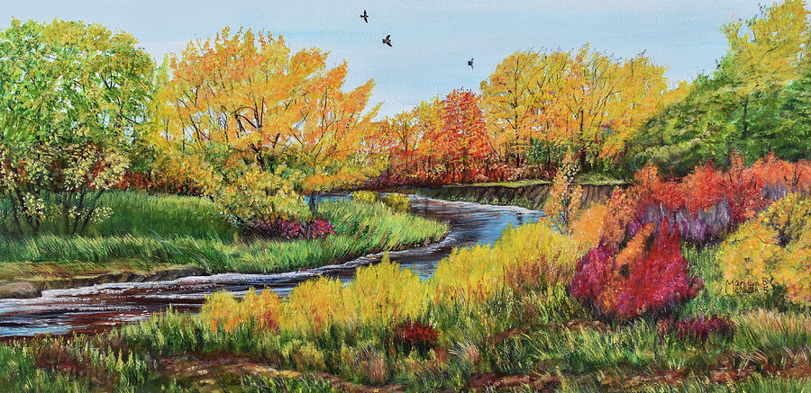 Cooks Creek Splendor  Painting by Marilyn McNish