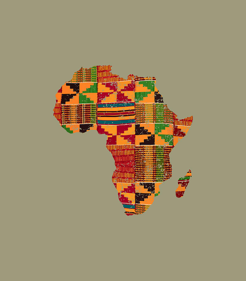 Cool Africa Map Kente Cloth T For Men Women African Lover Digital Art By Bowenx Moksh Fine 8120