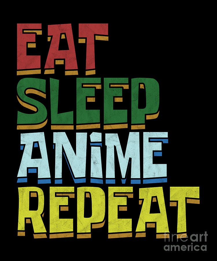 Anime Fan Anime Lover Otaku Japanese Eat Sleep Anime Repeat Japan Gift  Spiral Notebook by Thomas Larch - Fine Art America