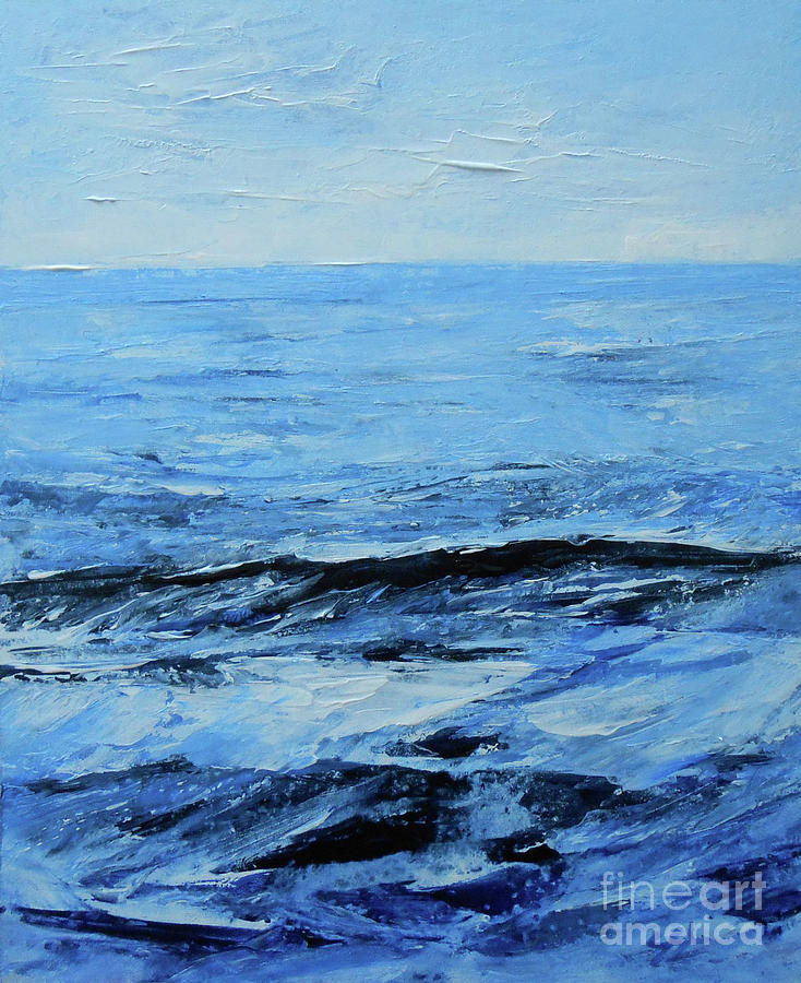 Cool Blue Painting by Jane See