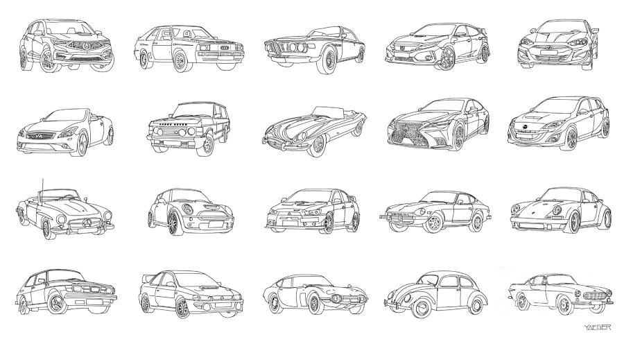 cool cars drawings