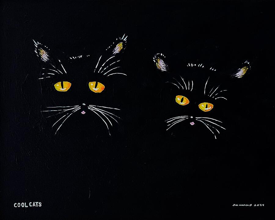 Cool Cats Painting by Jim Harris