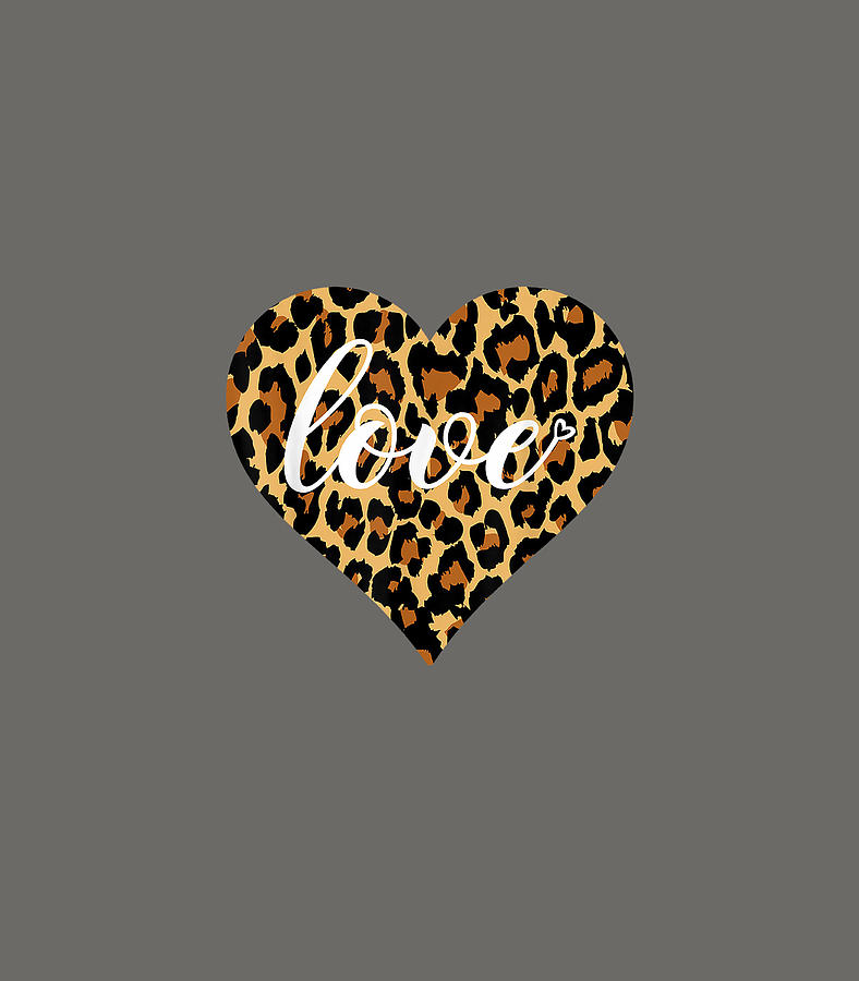 Cool Cheetah Leopard Print Heart Valentines day Digital Art by Zidany ...