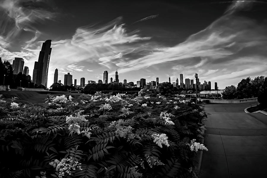 Cool clouds in Chicago in Black and White Photograph by Sven Brogren