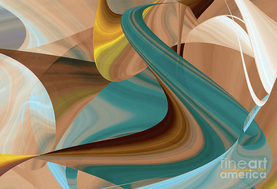 Cool Curvelicious Digital Art by Jacqueline Shuler