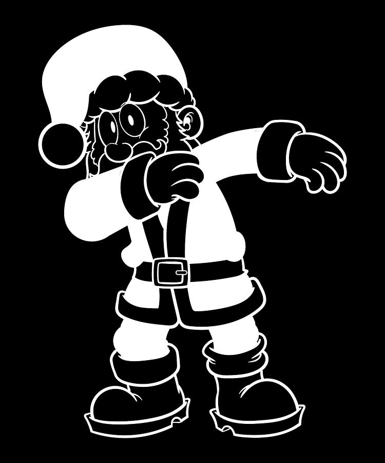 Santa Claus Drawing - Cool Dabbing Santa Claus Merry Christmas by Kanig Designs