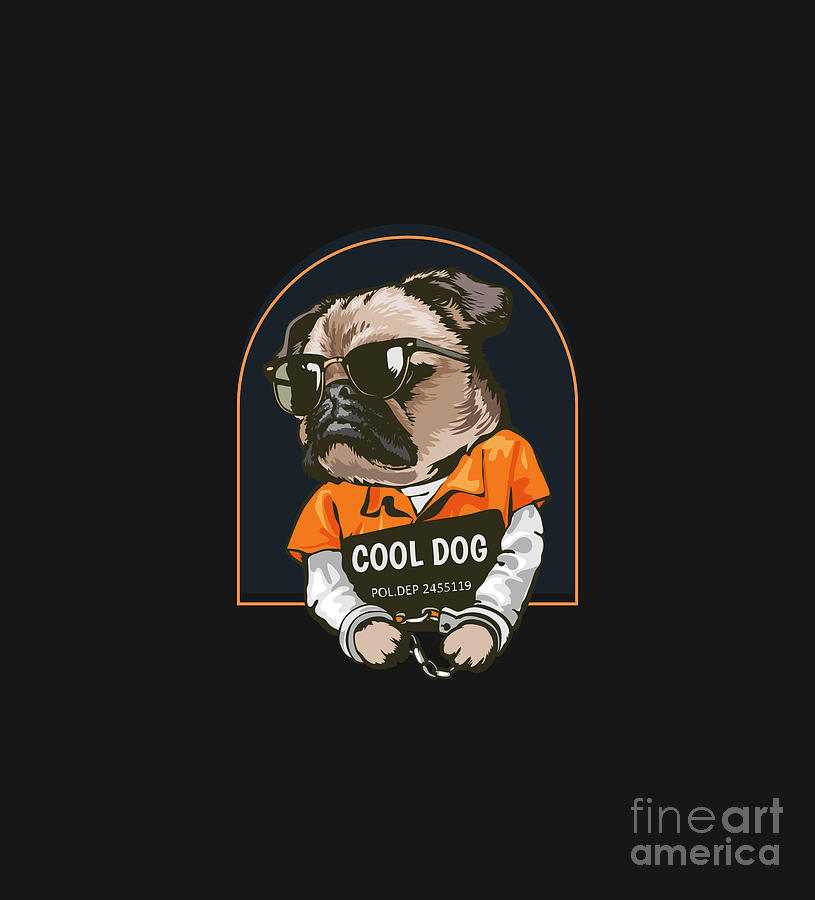 Cool Dog Design , Cute Puppy Digital Art by Imad Tanane - Pixels