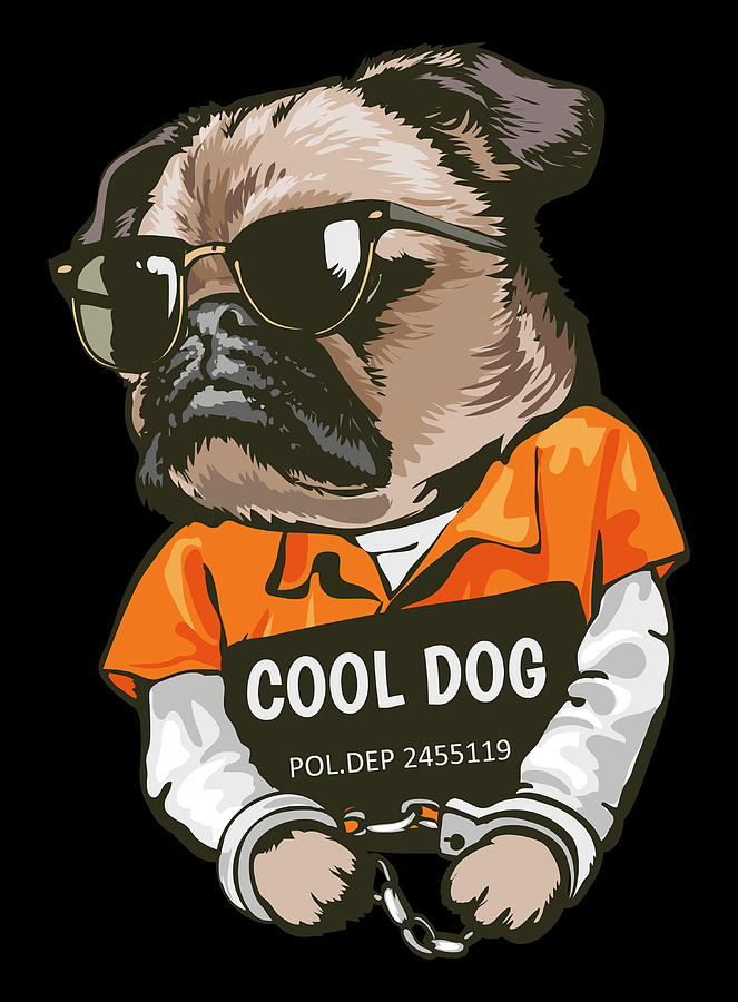 Cool Dog Poster cute Painting by Lewis Megan | Fine Art America