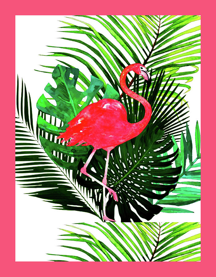 Cool Flamingoes Digital Art by Fine Art by Alexandra
