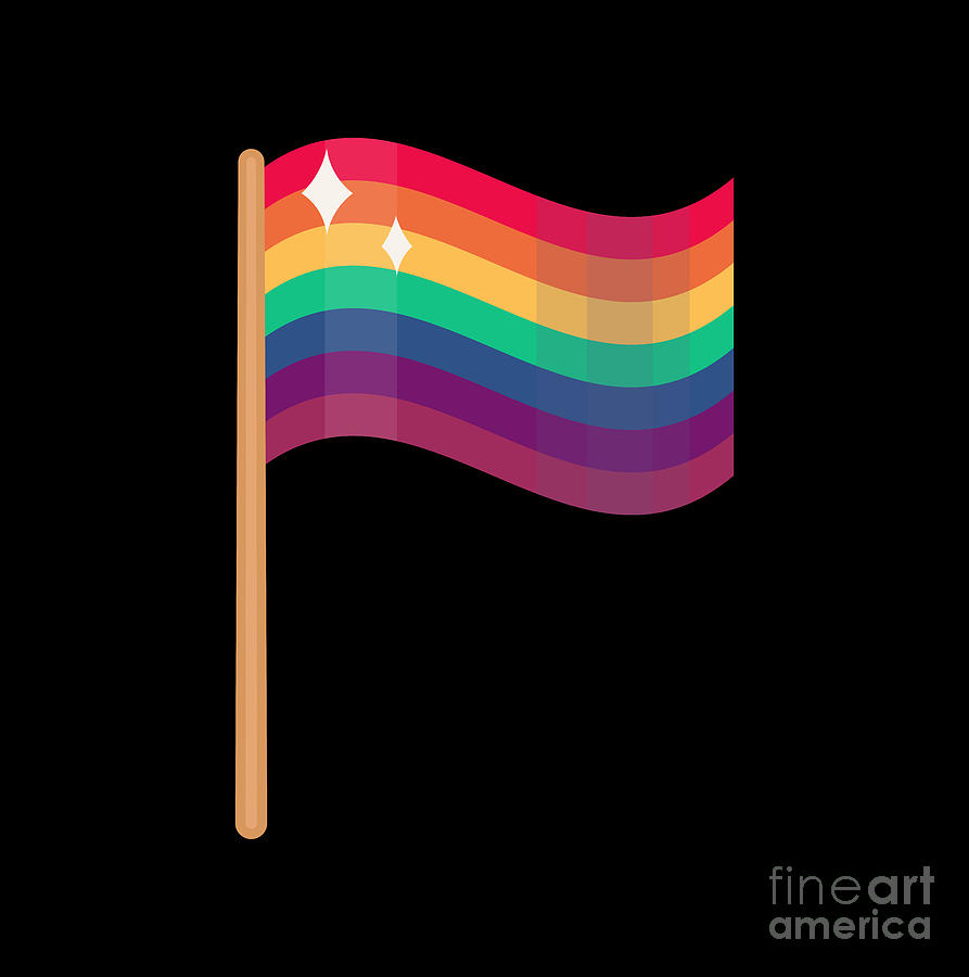 Cool Gay Pride Flag Digital Art by Arkitekta Art - Fine Art America