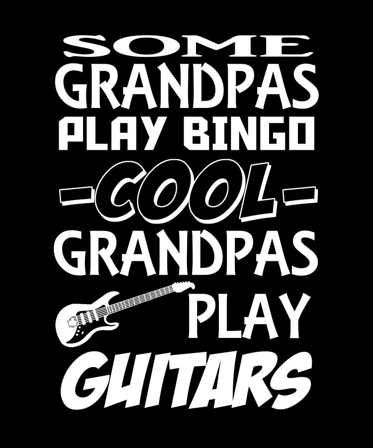 Gift For Grandpa Digital Art - Cool Grandpas Play Guitars by Jacob Zelazny