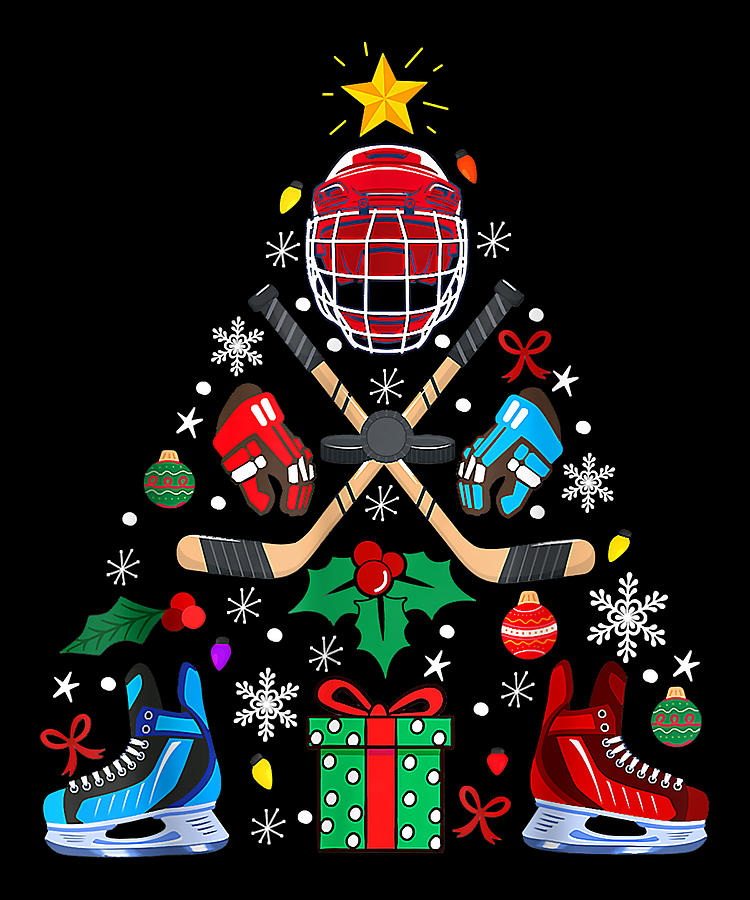 Cool Ice Hockey Christmas Ornament Tree Boys Mens Hockey Lovers Gift ...