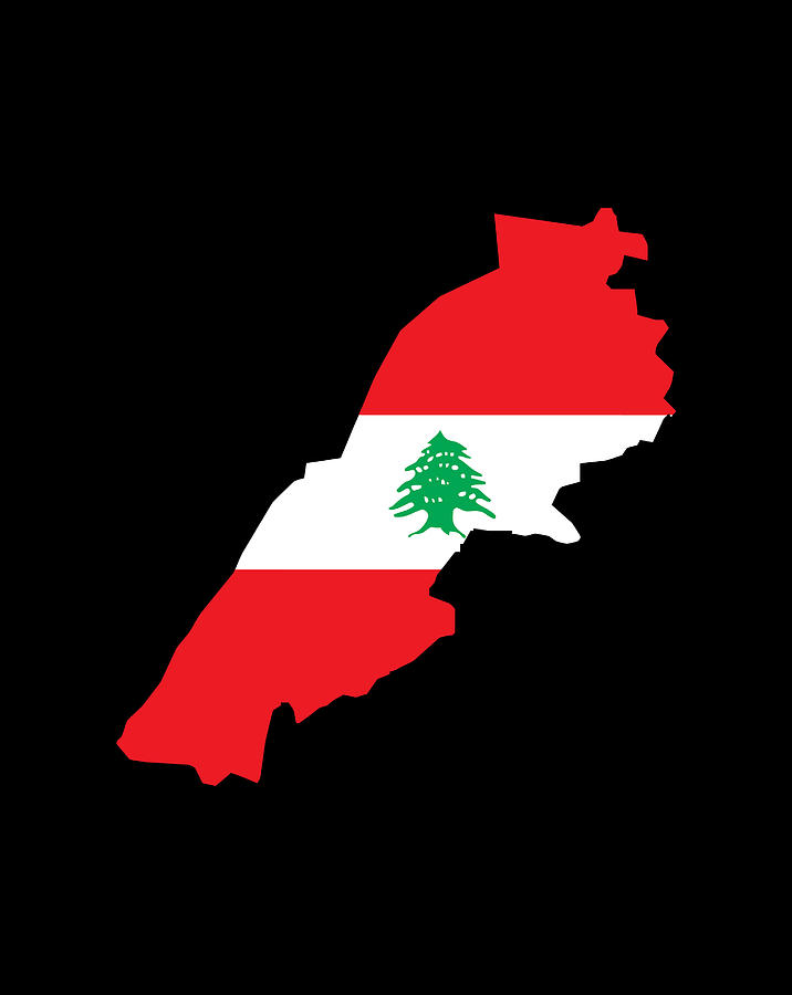 Cool Lebanon Map Country Flag Pride Soccer Digital Art by Xuan Tien Luong