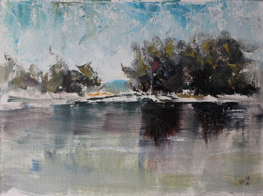 Cool Morning by the Lake Painting by Vera Smith